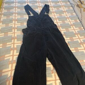 Black Corduroy Overalls